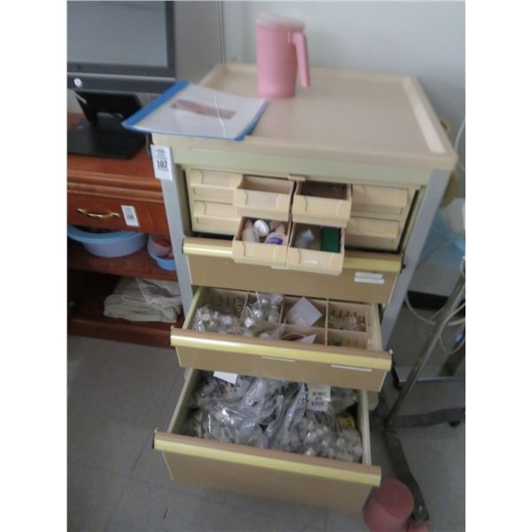 Pocket Nurse Medical Supply Cart w/Medical Supplies