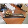 Image 1 : Large Brass Handle Scissors In Plexiglass Display