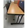 Image 3 : 10-6' Blonde Laminate Rolling Work Table - 10 X $