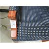 Image 2 : 2-Mahogany Trim Blue Cushioned Wingback Chairs - 2 X $