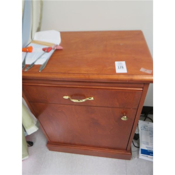 Cherry Nightstand w/Medical Supplies