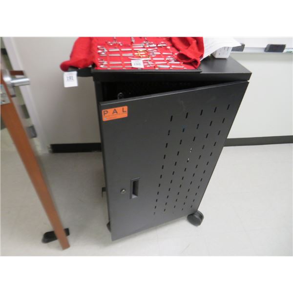 Pal Black AV Cart w/Cabinet