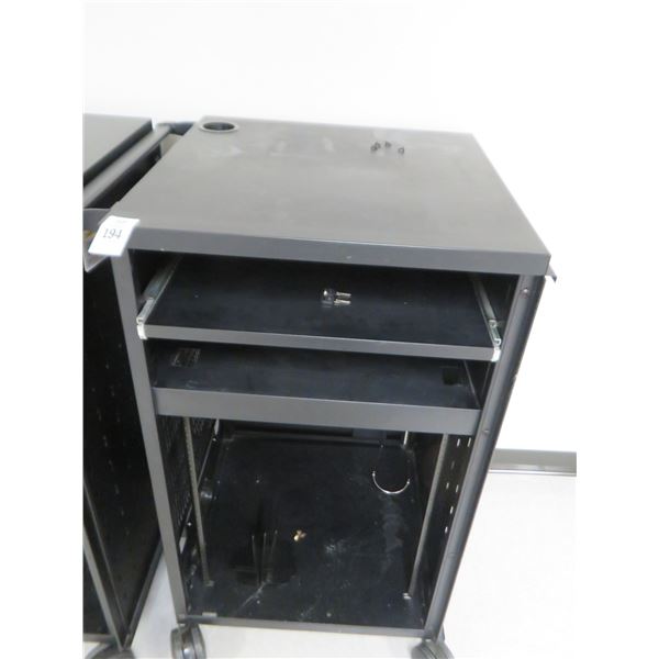 2-Black 3 Shelf AV Carts - 2 X $