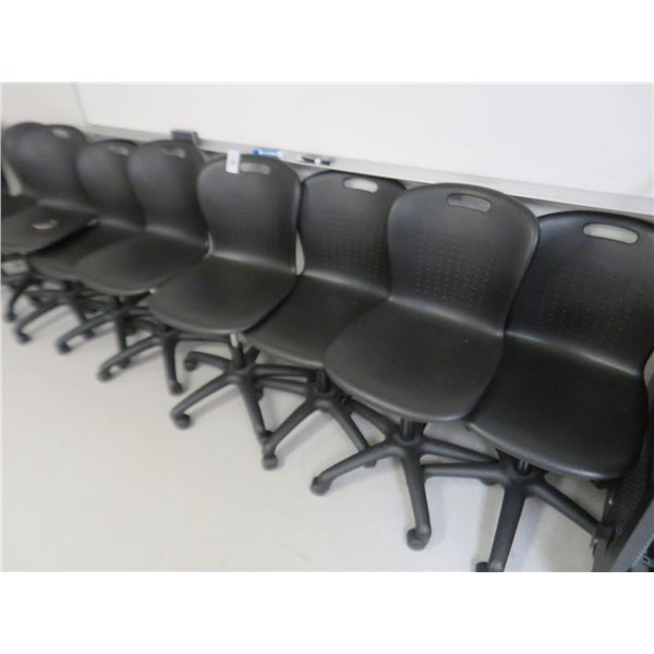 11-Plastic Office Chairs - 11 X $