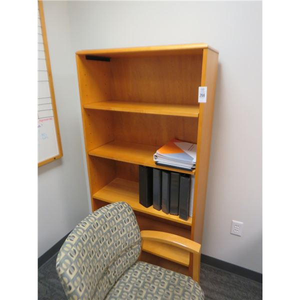 Oak 5 Shelf Bookcase