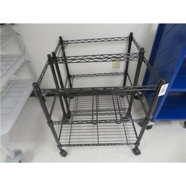 Black 3 Shelf Wire Racks (2)