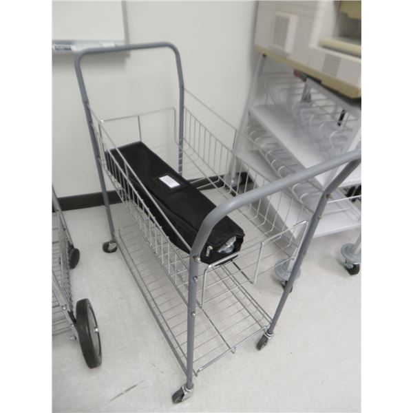 4 Wheel 2 Shelf Transport Cart