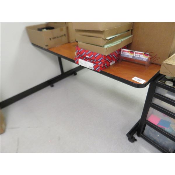 4-Rolling 6' Laminate Work Tables - 4 X $