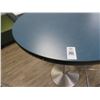Image 2 : 6-Blue Round Formica Top Pub Table - 6 X $