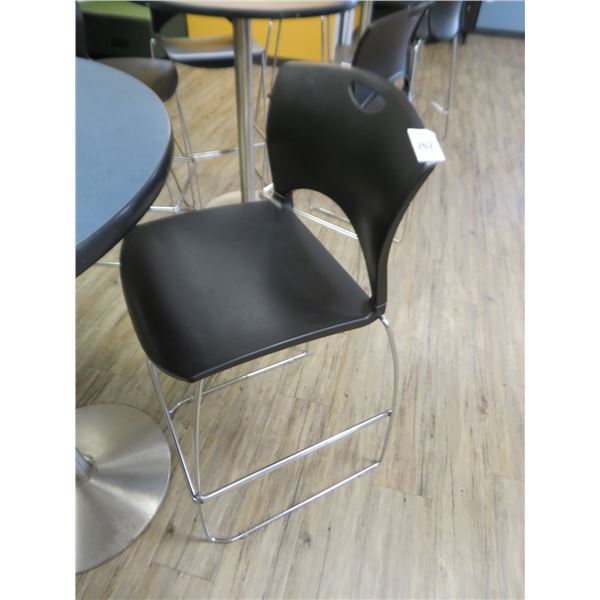 18-S/S Black Plastic Bar Stool - 18 X $