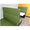 Image 3 : 3-Green Leather Booth Section w/Table - 3 X $