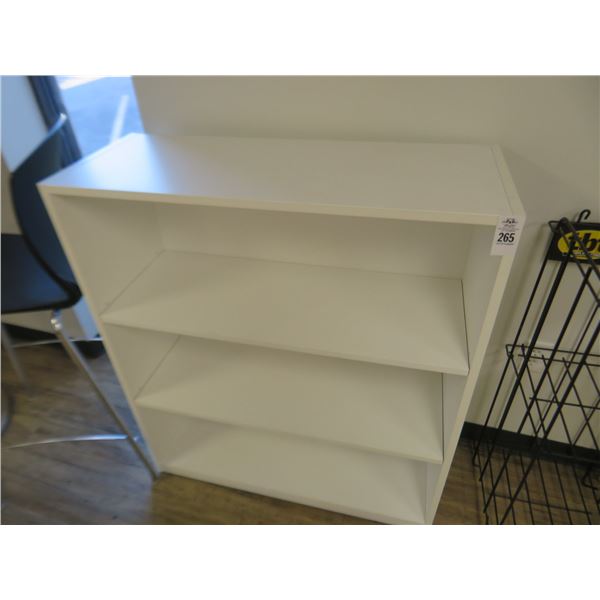 3-White Formica 3 Shelf Bookcase - 3 X $