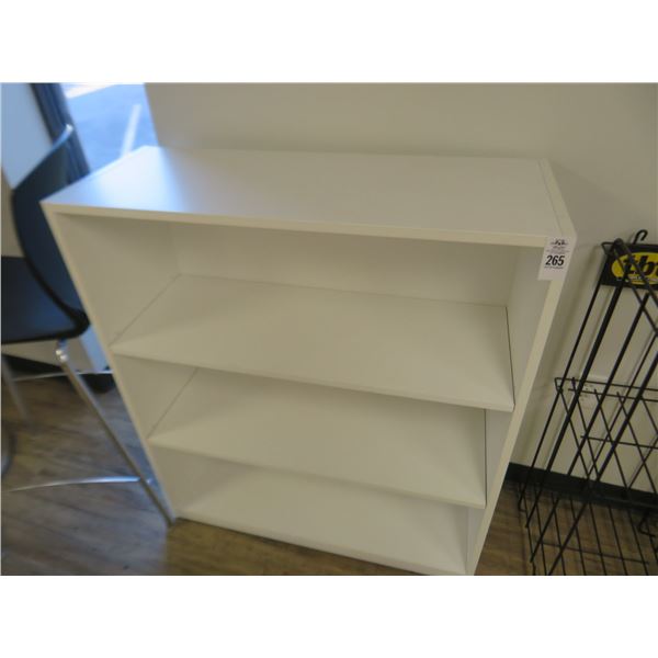 3-White Formica 3 Shelf Bookcase - 3 X $