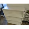 Image 1 : 3-White Formica 3 Shelf Bookcase - 3 X $