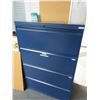 Image 1 : Blue 4 Drawer Lateral File
