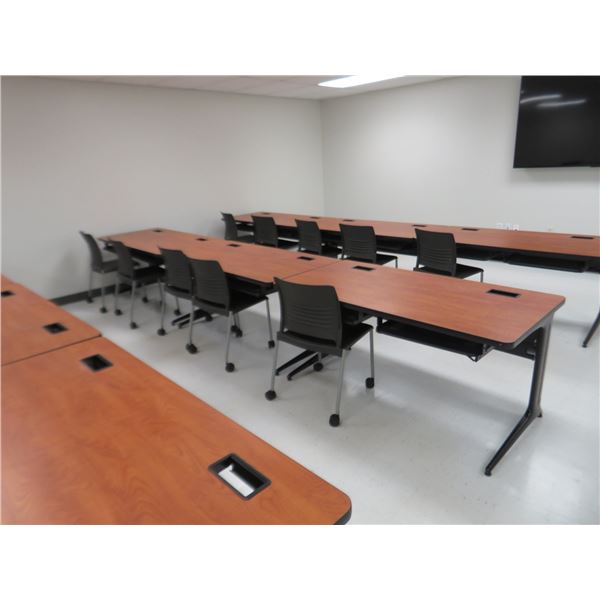 10-Black/Cherry Work Tables - 10 X $