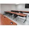 Image 1 : 10-Black/Cherry Work Tables - 10 X $