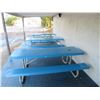 Image 1 : 6-Blue FG Picnic Tables - 6 X $