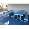 Image 2 : 6-Blue FG Picnic Tables - 6 X $
