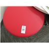 Image 2 : Red Leather Stools (4) w/White Round Table