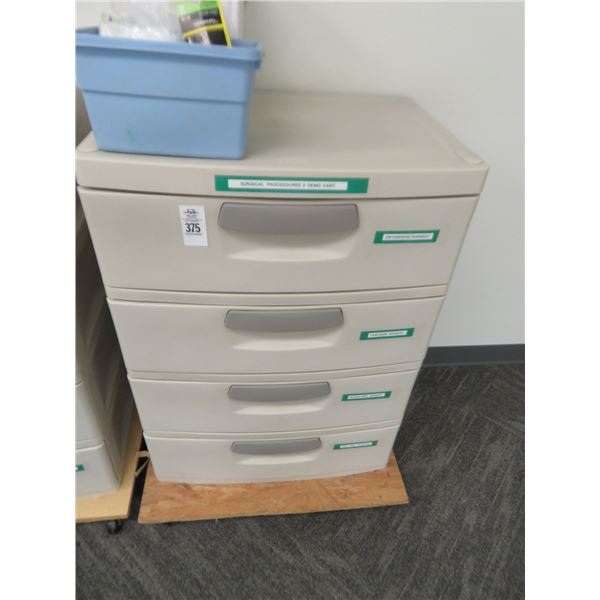 Sterlilite 4 Drawer Chest w/Medical Supplies