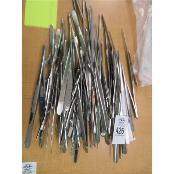 Lot of Surgical Tweezers & Clips