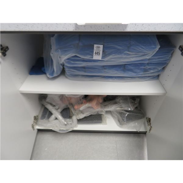 Blue Rags, Transfer, Supplies in Lower Cabinet