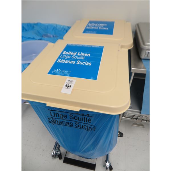 2-Lidded Portable Hamper Carts - 2 X $