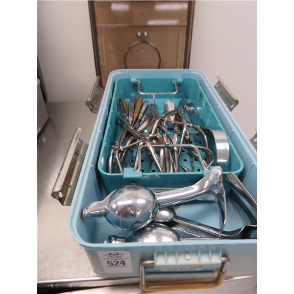 Bone Tray w/Gyn Surgical Instruments