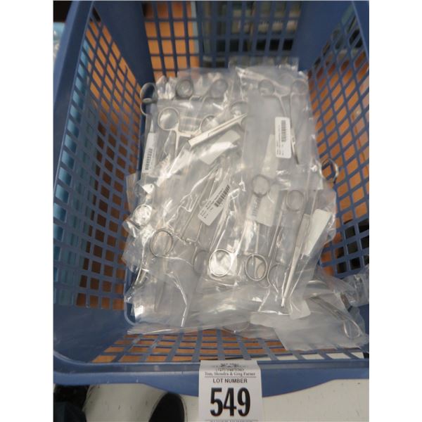 Bin w/Surgical Tools