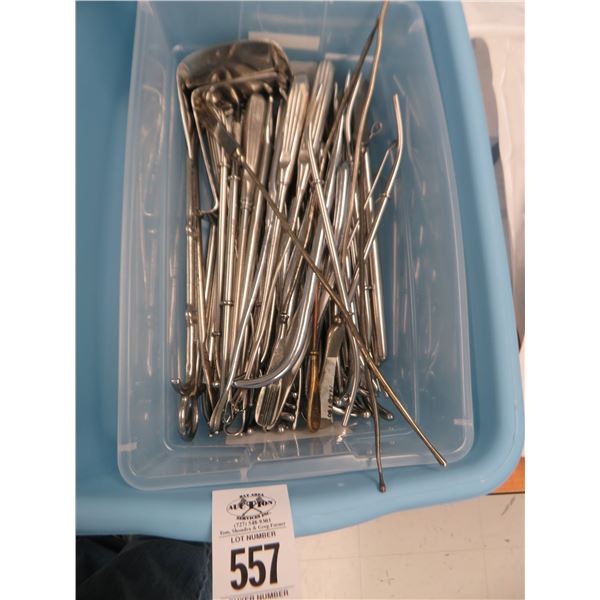 Bin w/Surgical Tools