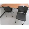 Image 1 : 16-Plastic Rolling Stack Chairs - 16 X $