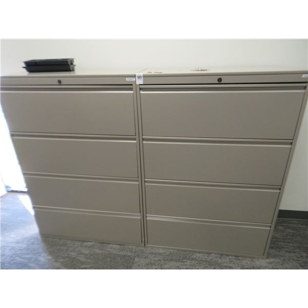 2-Tan 4 Drawer Lateral Files - 2 X $