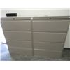 Image 1 : 2-Tan 4 Drawer Lateral Files - 2 X $