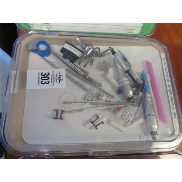 Bin w/Dental Instruments