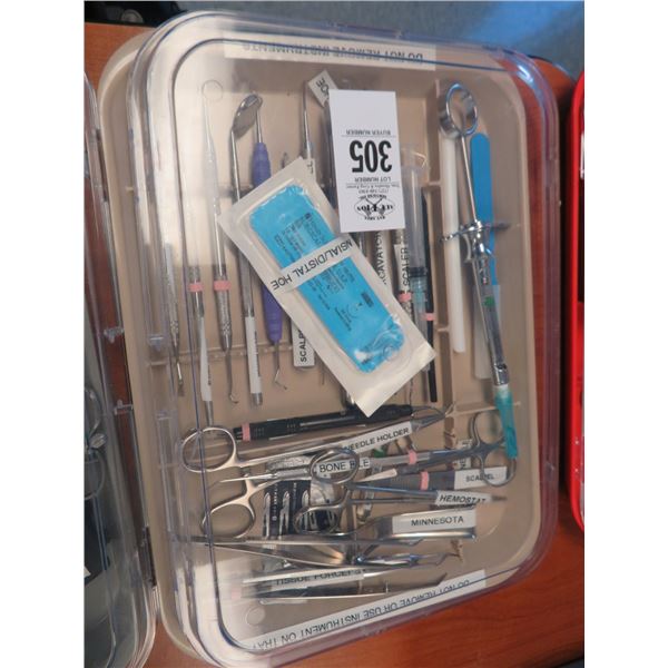 Bin w/Dental Instruments