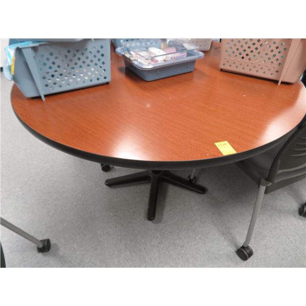 4-Cherry Round Pedestal Tables - 4 X $