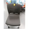 Image 1 : 24-Grey Rolling Plastic Stack Chairs - 24 X $