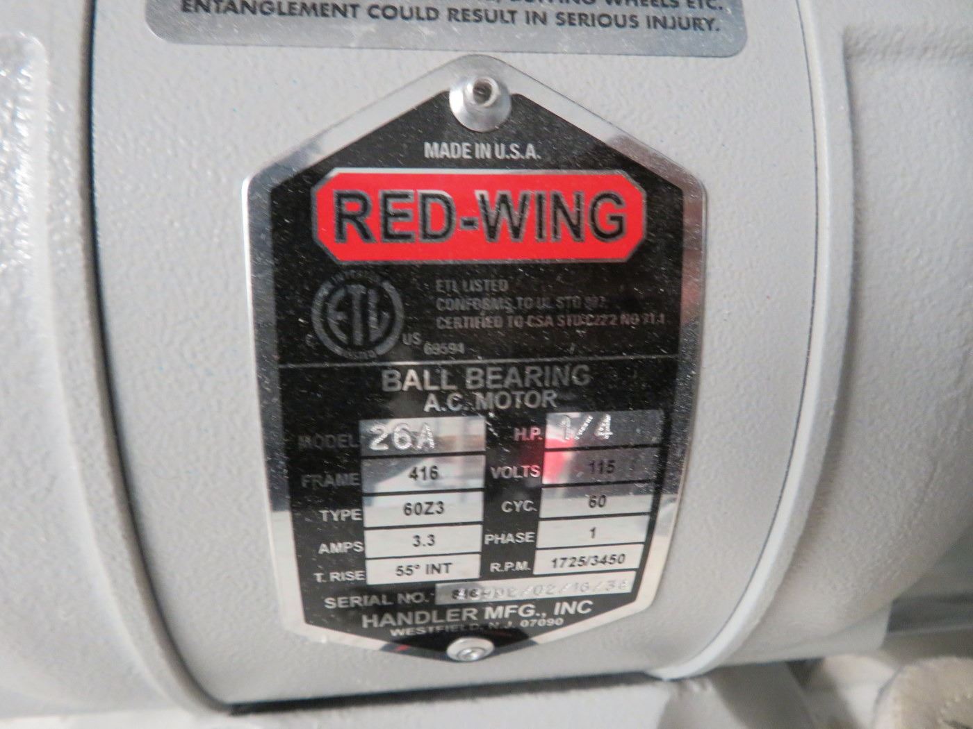 Red Wing Ball Bearing A.C. Motor Buffer