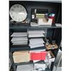 Image 1 : Clock, File Dividers & Office Supplies