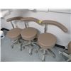 Image 1 : 3-Beige Rolling Stool w/Swing Arm - 3 X $