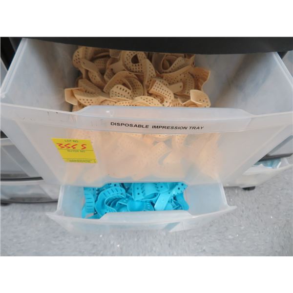Disposable Dental Impression Trays (Bin Cart +3 Bins)