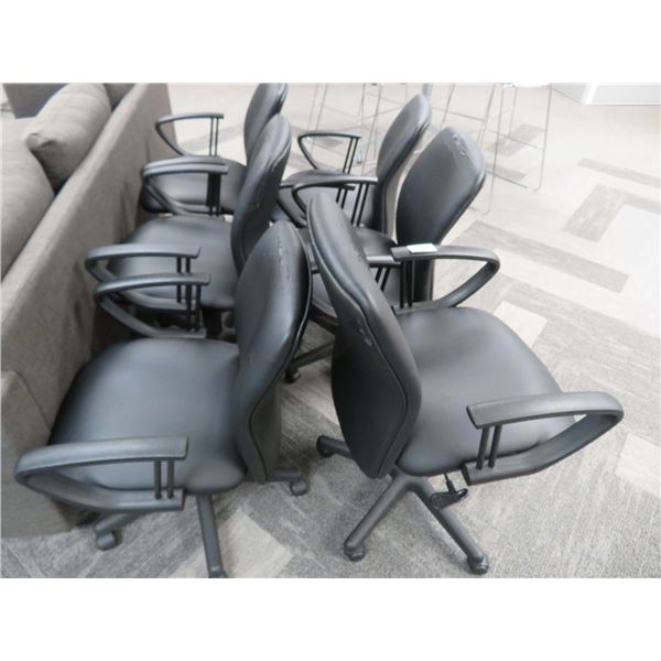 17-Black Secretarial Chairs - 17 X $