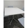 Image 1 : 2-White/Grey Rolling High Bar Table - 2 X $