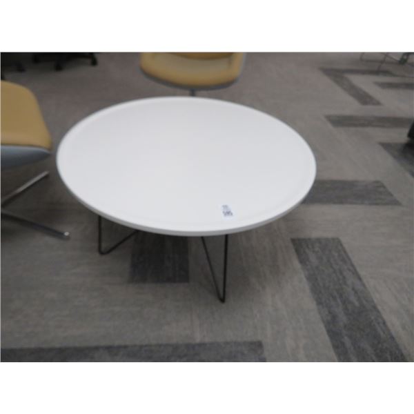 Contemporary Round White Coffee Table