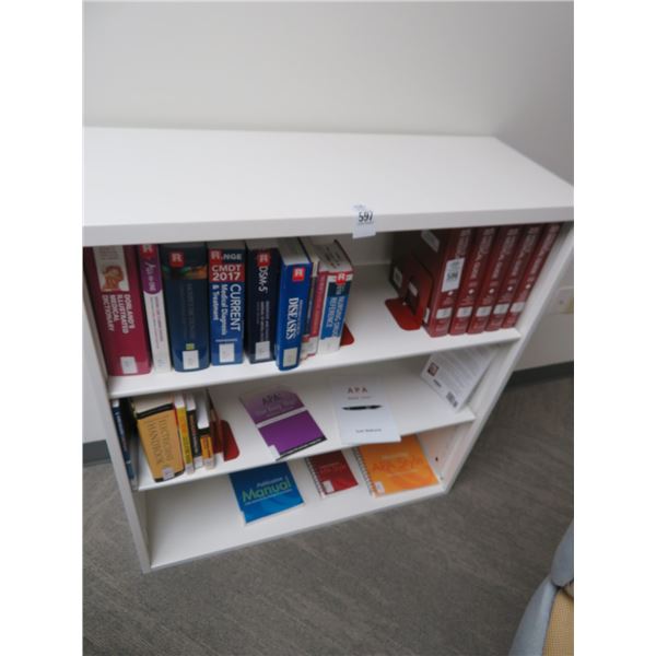 4-White Metal Short Bookshelf - 4 X $