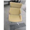 Image 3 : 2-Contemporary Tan/Grey Swivel Padded Chairs - 2 X $