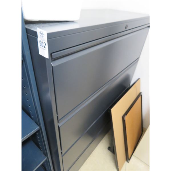 Black 4-Drawer Metal Lateral File Cabinet