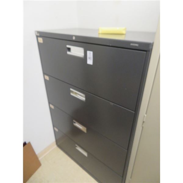 Hon Grey 4-Drawer Lateral File Cabinet