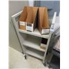 Image 1 : Metal 3 Shelf Book Cart